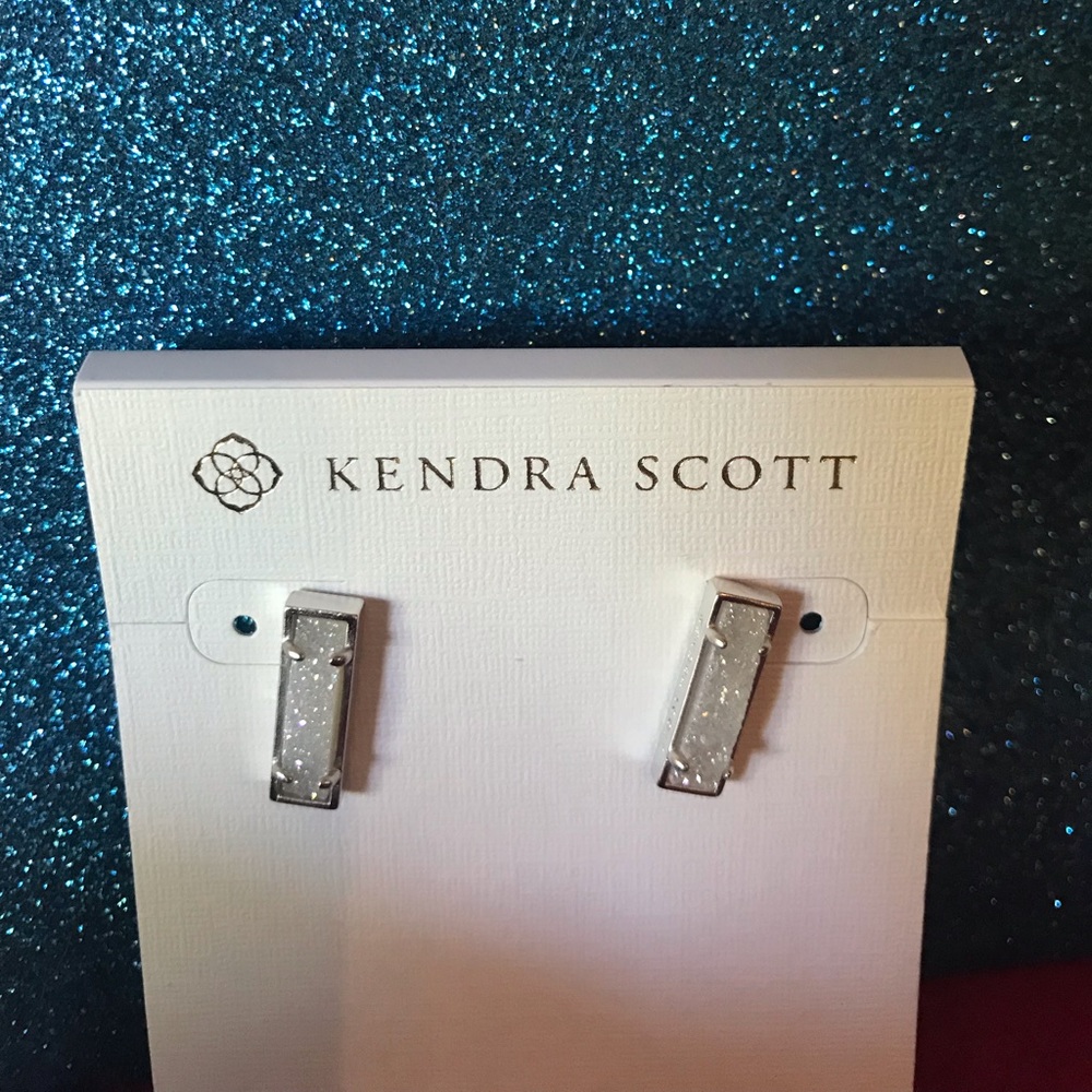 Kendra Scott Silver Druzy Earrings NWT